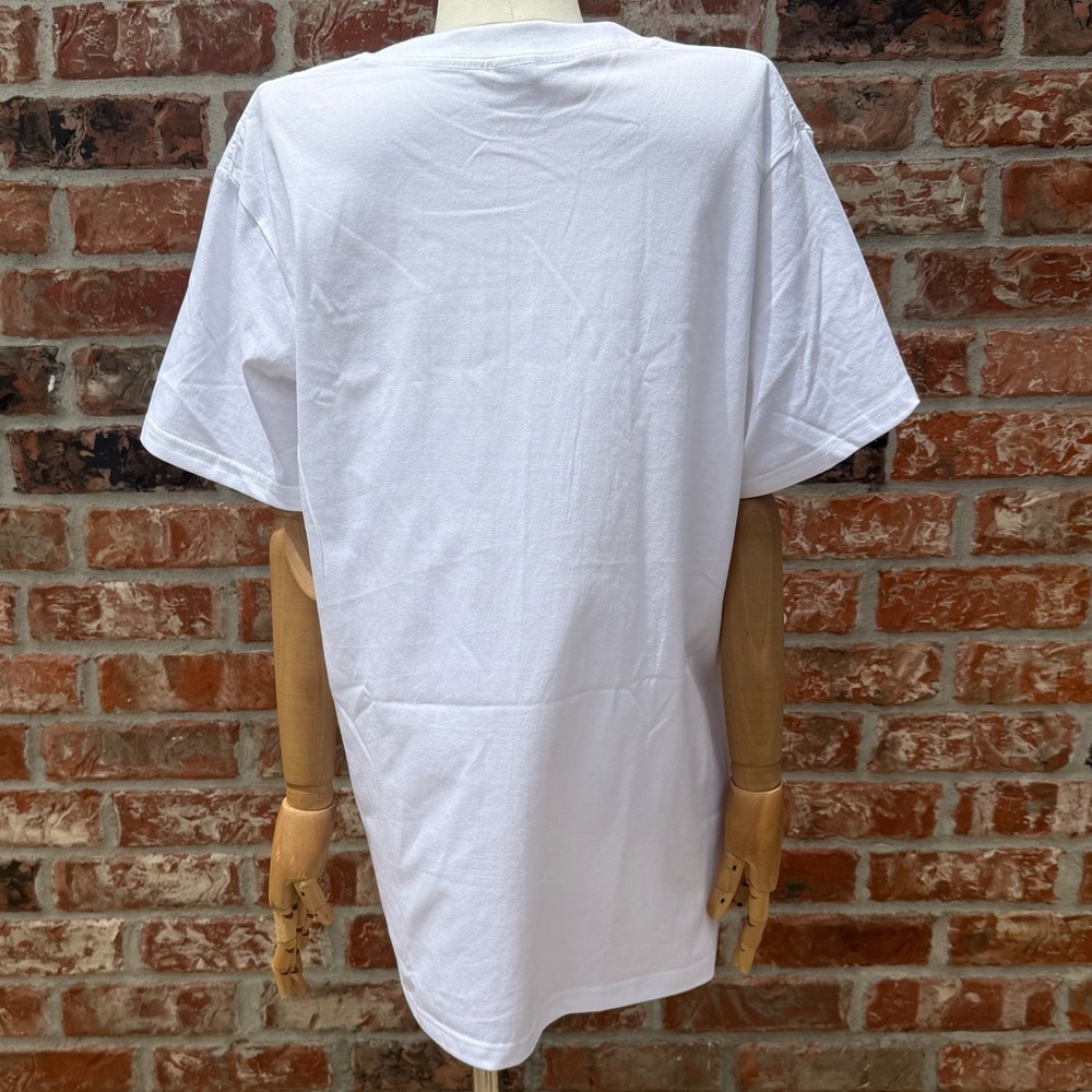 NWOT “All Sugar No Daddy” Retro Barbiecore White and Pink T Shirt /Avail in L - Picture 9 of 11